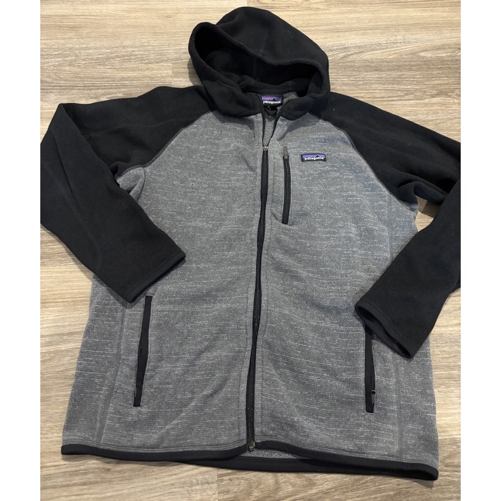 FLAWED Patagonia Better Sweater Full Zip Men's Large Heather Gray Fleece Jacket